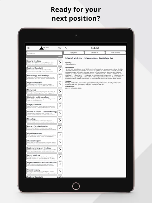 Alumni Healthcare Staffing iPad  スクリーンショット