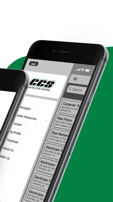 Tangkapan layar CCS Construction Staffing