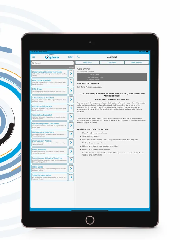 iSphere Jobs iPad  স্ক্রিনশট