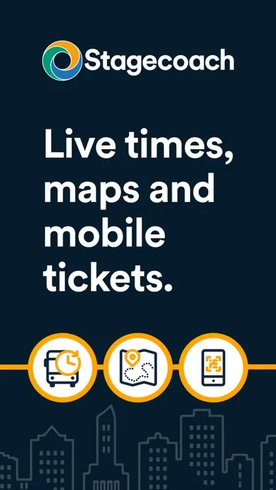 Tangkapan layar Stagecoach Bus: Plan>Track>Buy