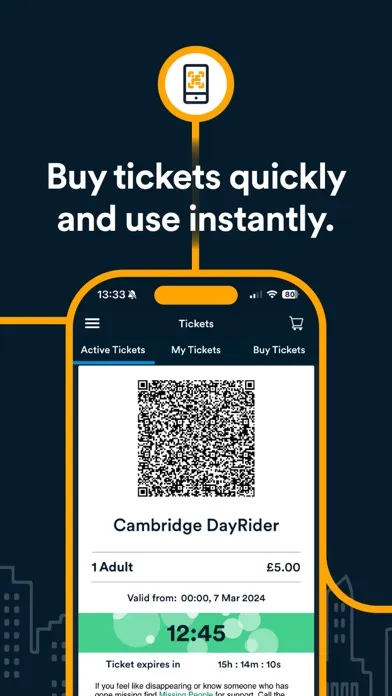 Tangkapan layar Stagecoach Bus: Plan>Track>Buy