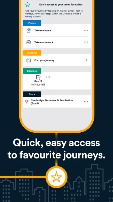 Tangkapan layar Stagecoach Bus: Plan>Track>Buy