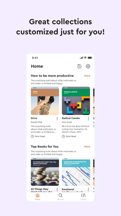 Lobab: Book Summaries, Library应用截图
