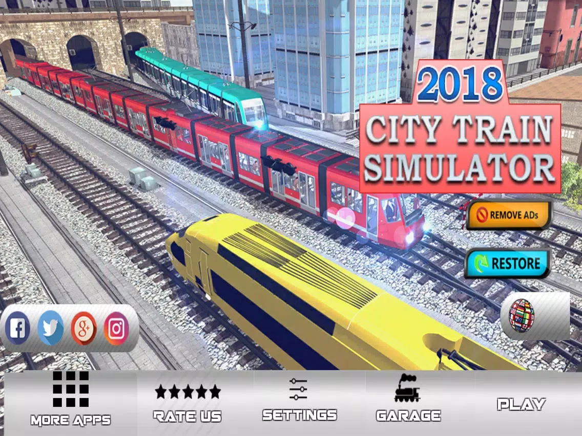 Capturas de tela do City Train Simulator Game iPad 