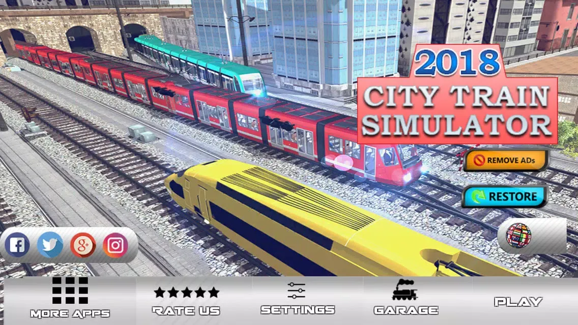 Capturas de tela do City Train Simulator Game