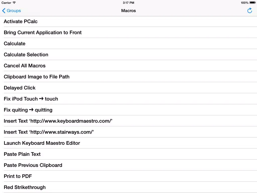 تصاویر Keyboard Maestro Control iPad 