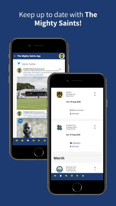 Ảnh chụp màn hình của St Albans City FC App