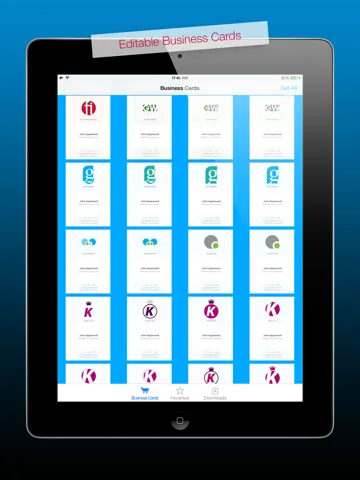 صور Business Cards for Adobe InDesign® - Editable Royalty-Free Templates iPad 