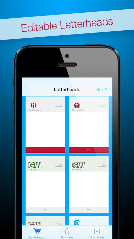 Letterheads for Adobe InDesign® - Editable Royalty-Free Templates应用截图