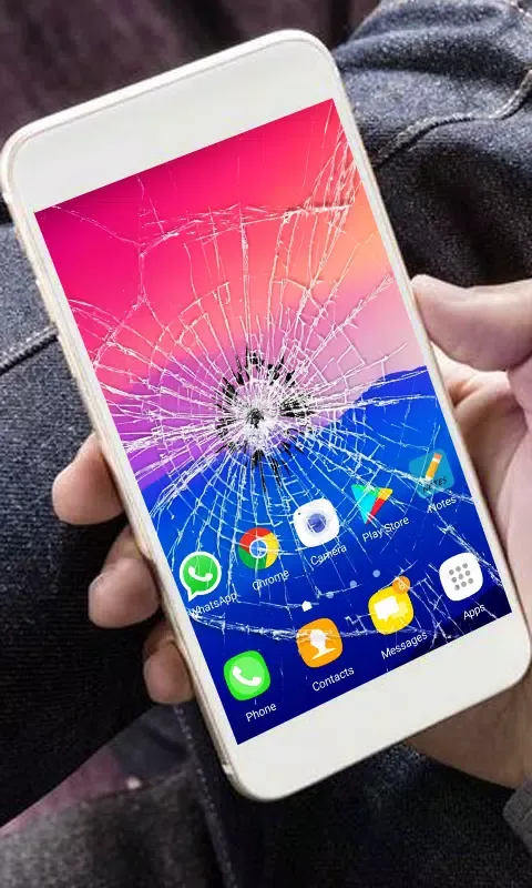 Tangkapan skrin Broken Screen Prank