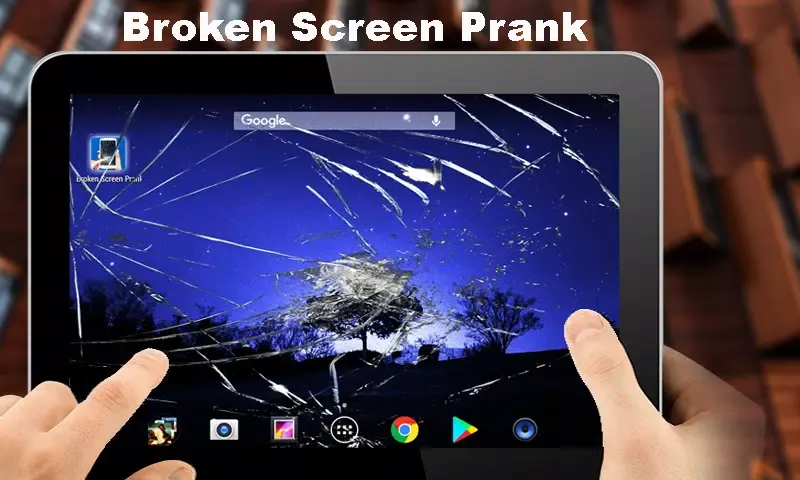 Tangkapan skrin Broken Screen Prank