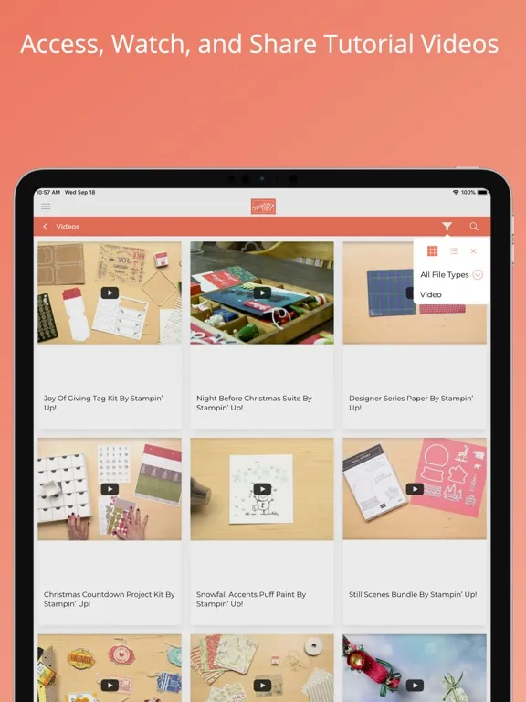 Tangkapan skrin Stampin' Up! Resource Library iPad 