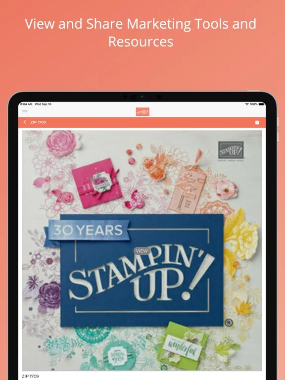Tangkapan skrin Stampin' Up! Resource Library iPad 