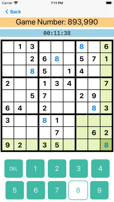 Captures d'écran de One Million Sudoku
