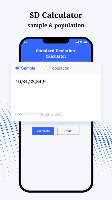 ภาพหน้าจอของ Standard Deviation -Calculator