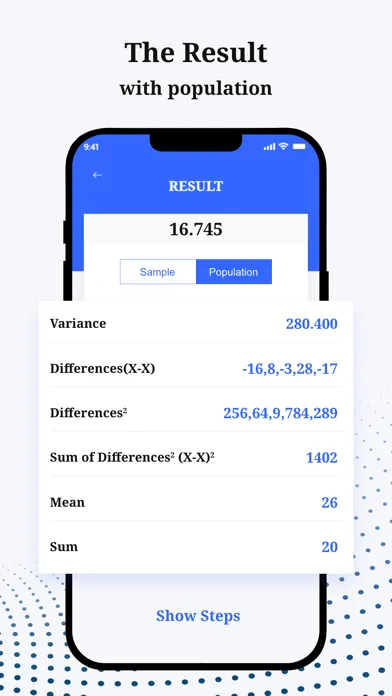ภาพหน้าจอของ Standard Deviation -Calculator