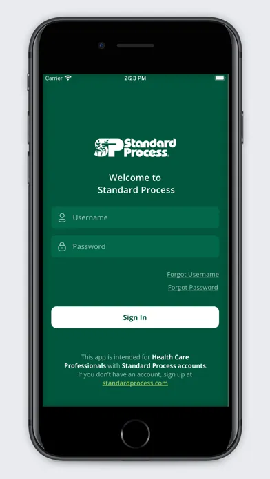 Standard Process Screenshots