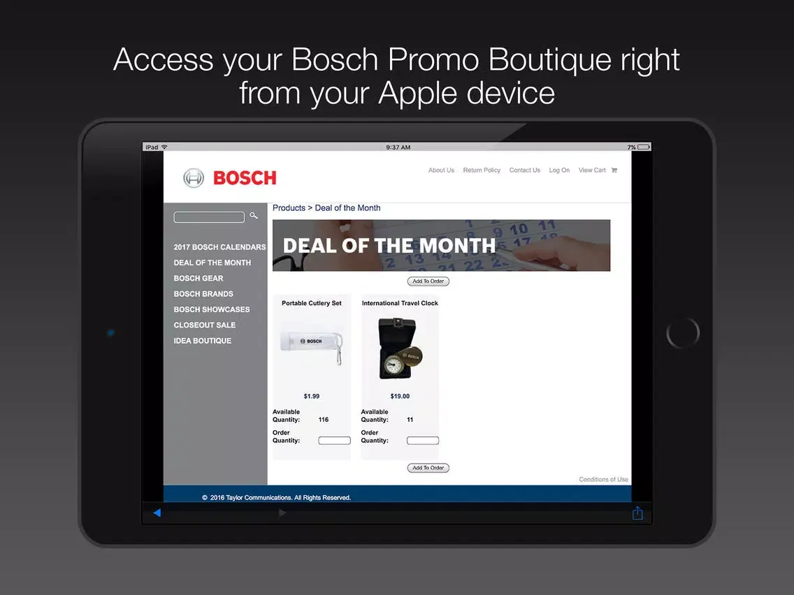 Bosch Gear iPad  スクリーンショット