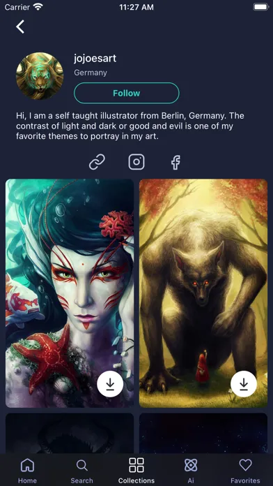 Screenshot di Walli: Cool Wallpapers HD, 4K