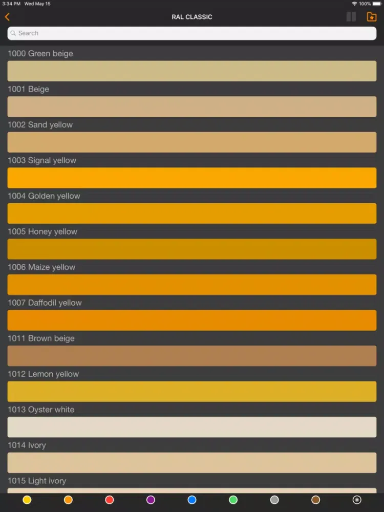 RAL colors. Ncs color chart LT iPad  سکرین شاٹس