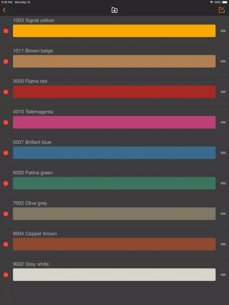 RAL colors. Ncs color chart LT iPad  سکرین شاٹس