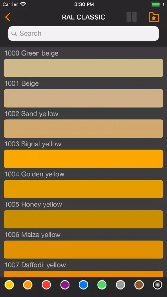 RAL colors. Ncs color chart LT سکرین شاٹس