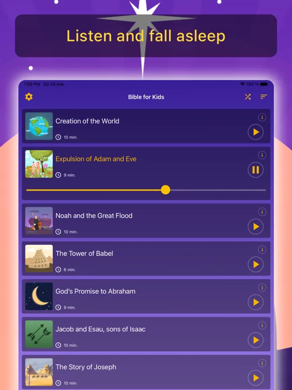 Bible for kids Bedtime stories iPad  Screenshots
