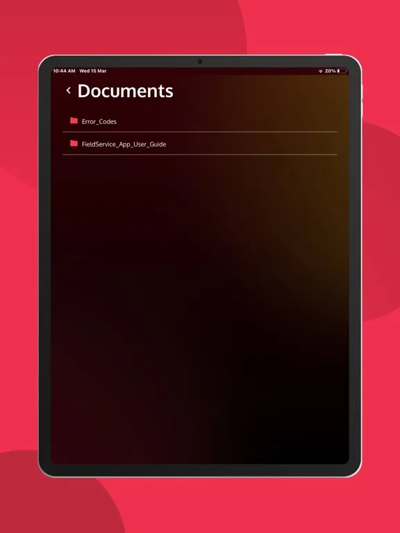 Capturas de tela do CRC Evans Field Service iPad 