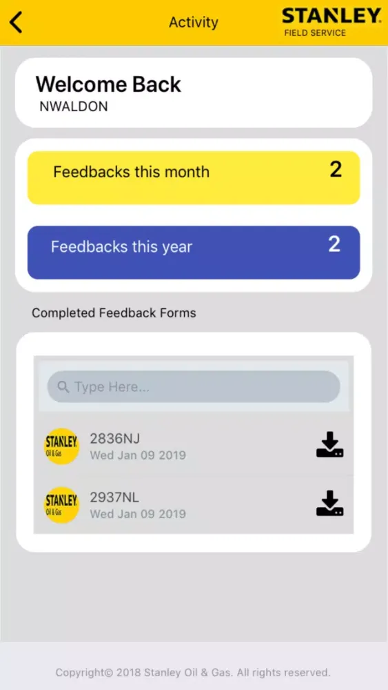 Zrzuty ekranu FieldService-App
