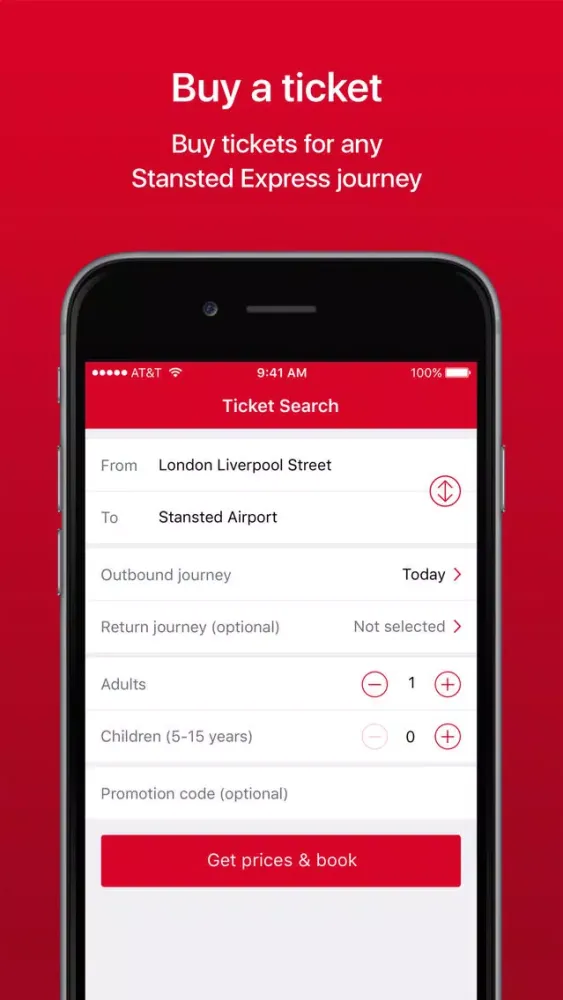Capturas de tela do Stansted Express Tickets