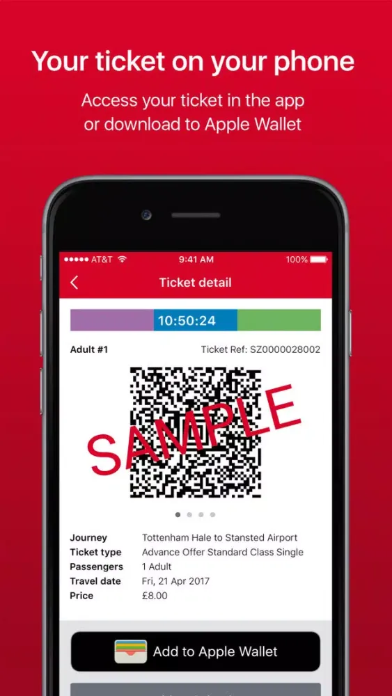 Capturas de tela do Stansted Express Tickets