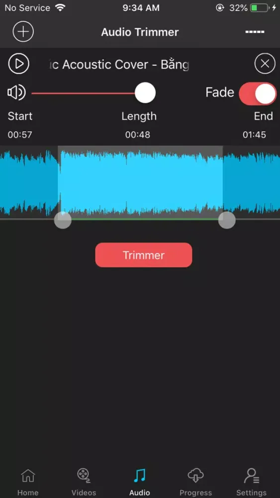 Ảnh chụp màn hình của Trim & Cut - Video Music Edit