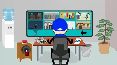 Tangkapan layar Five nights guard Stickman