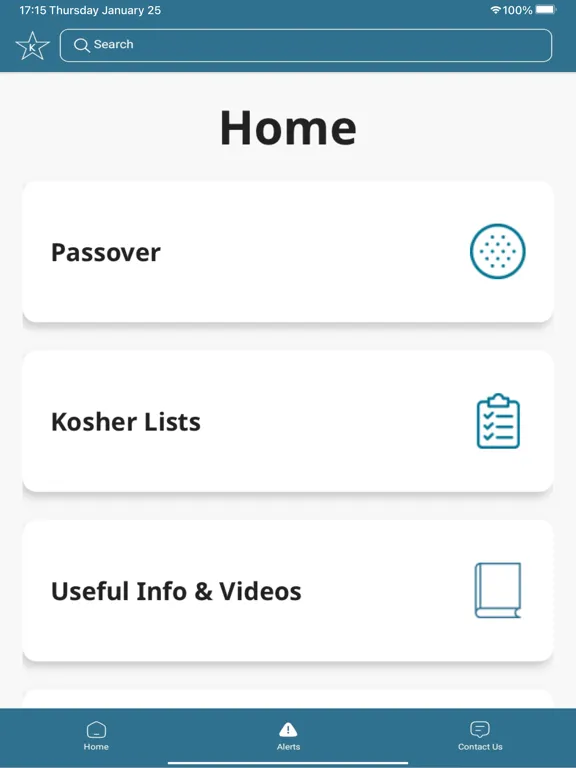 Star-K Kosher Info iPad  Screenshots