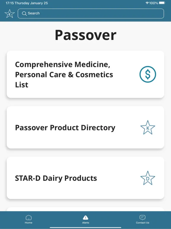 Star-K Kosher Info iPad  Screenshots