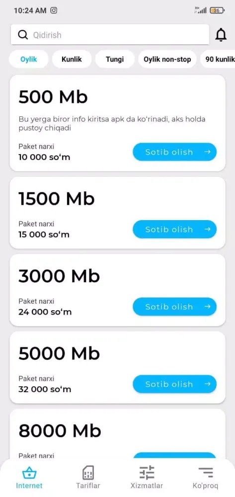 Capturas de tela do Premium Mobile USSD