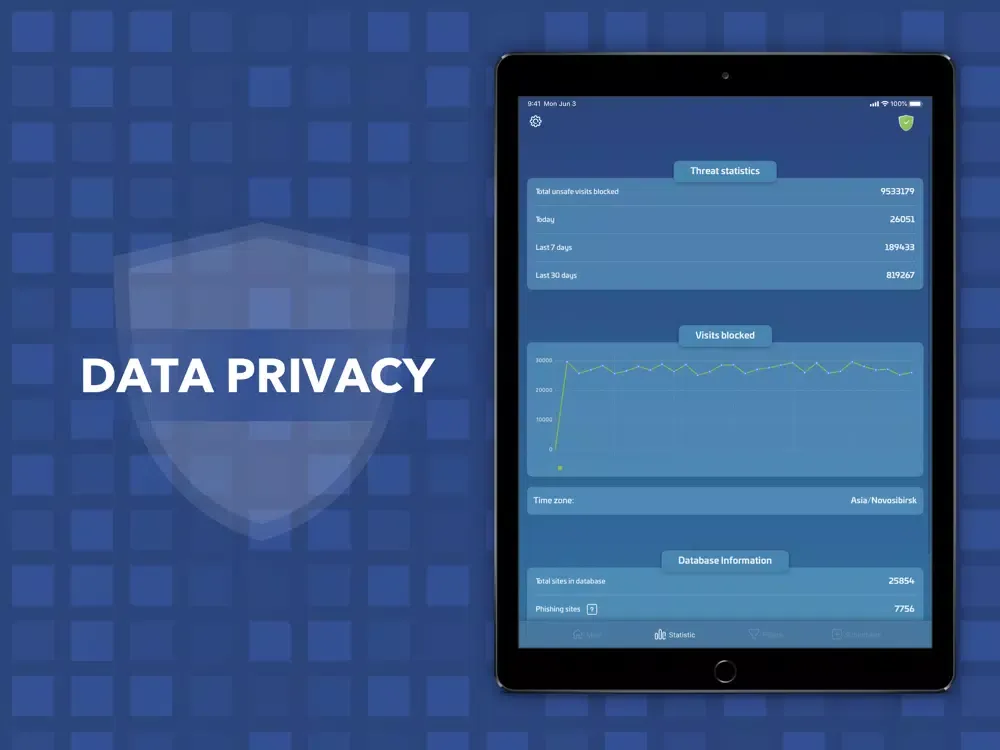 Tangkapan layar Max Shield: web protection app iPad 