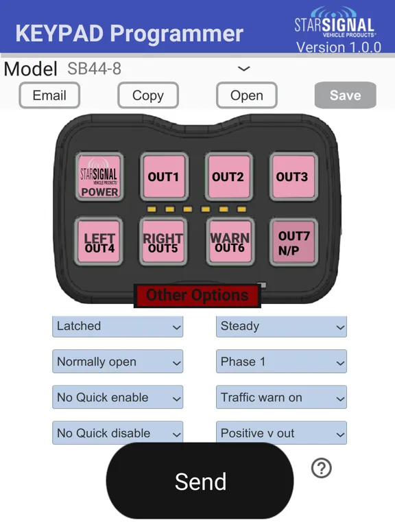 Tangkapan layar Star Signal SB44 Controller iPad
