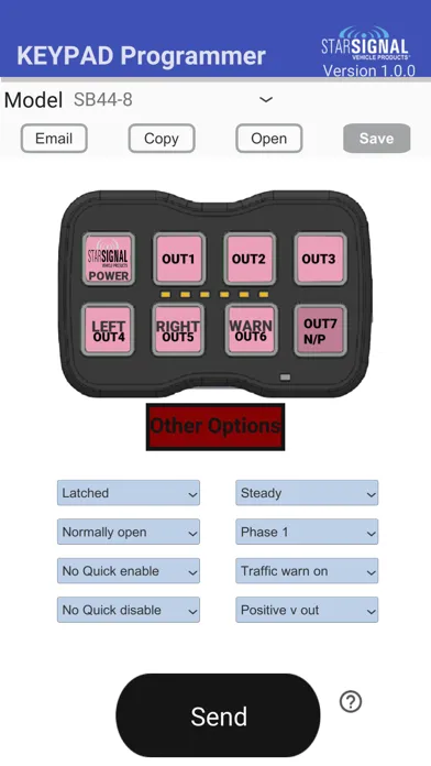 Tangkapan layar Star Signal SB44 Controller