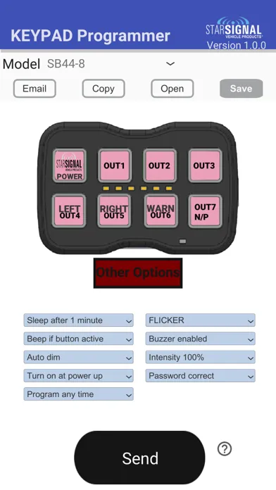 Tangkapan layar Star Signal SB44 Controller