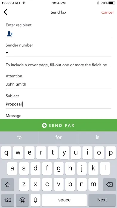 ภาพหน้าจอของ StarFax