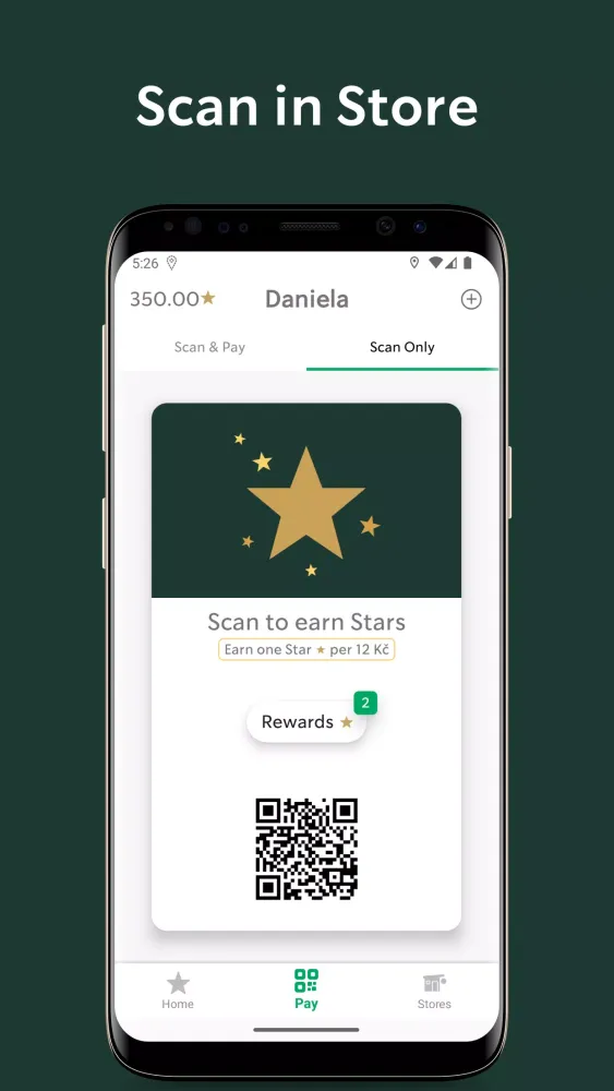 Ảnh chụp màn hình của Starbucks Czechia