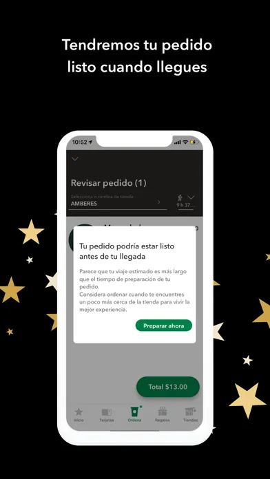 Capturas de tela do Starbucks México