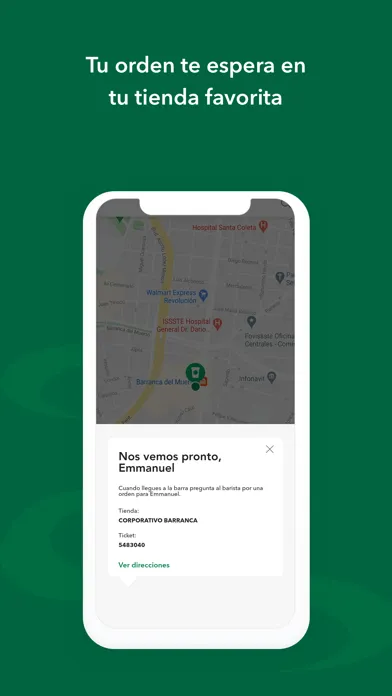 Capturas de tela do Starbucks México