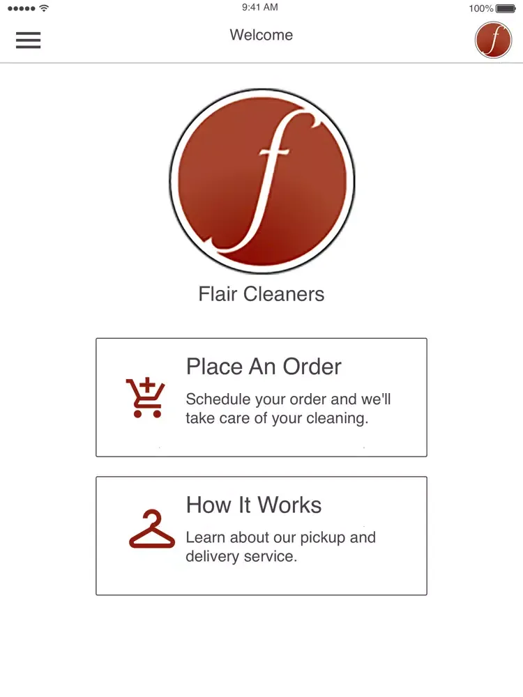 Flair Cleaners iPad  Screenshots
