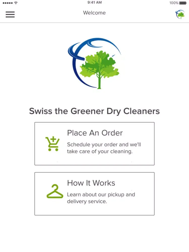 Swiss the Greener Dry Cleaners iPad 应用截图