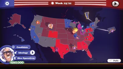 Ảnh chụp màn hình của The Political Machine 2020