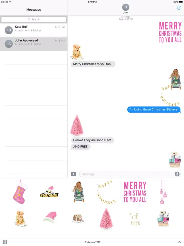 Capturas de tela do Stardoll Christmas Stickers iPad 