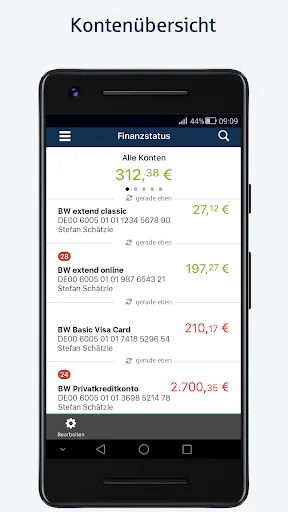 BW-Mobilbanking Phone + Tablet Screenshots