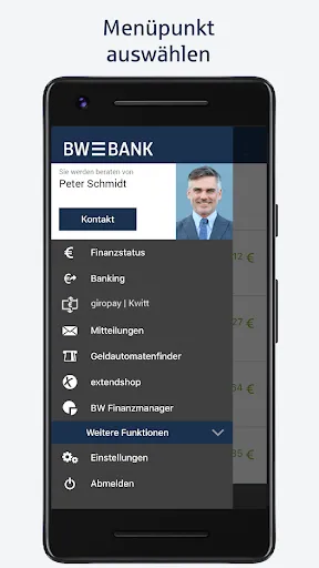 BW-Mobilbanking Phone + Tablet Screenshots